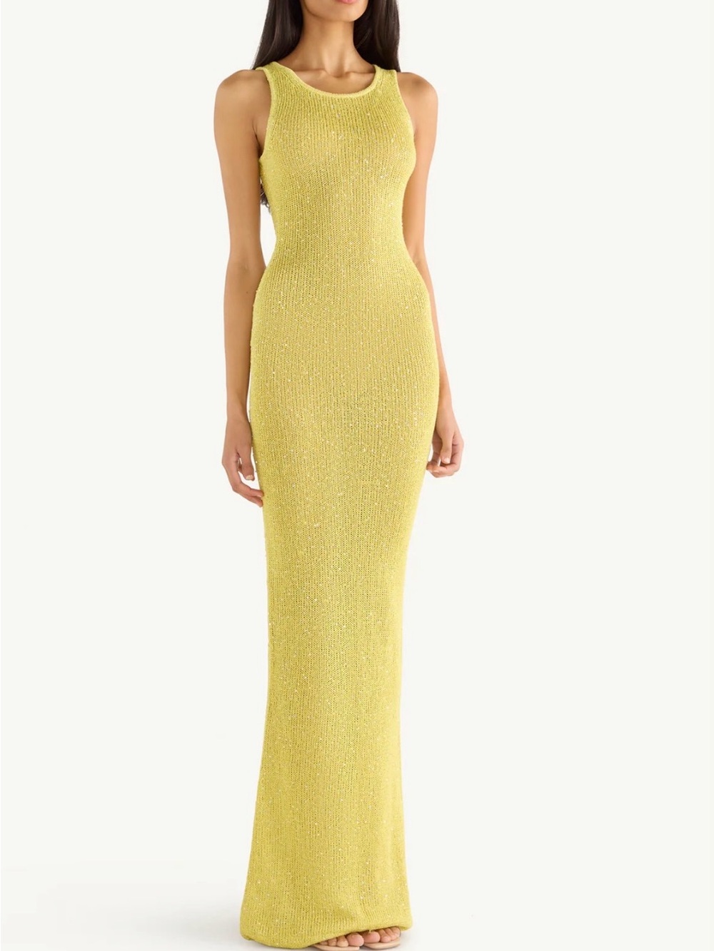 Natalia Dress - Chartreuse Sequin
